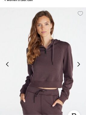 BYLT Premium Basics Cropped Hoodie in Fawn